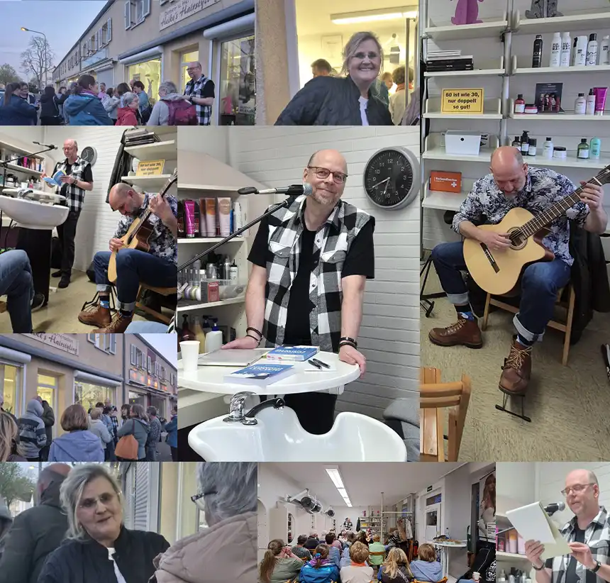 Lesung am 8. April 2025 bei Heike's Hairstyling in Frankfurt-Griesheim